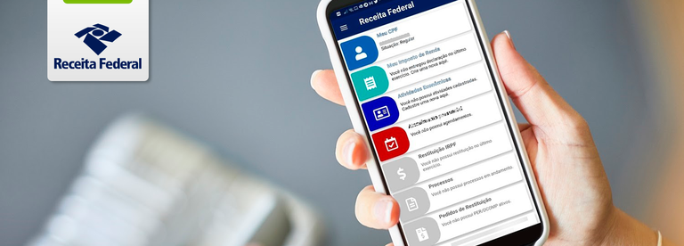 Receita Federal-Acesse APP no celular.